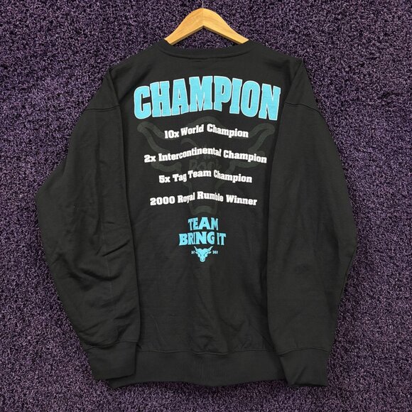 The Rock Championship Team Bring It WWE Crewneck Sweater L - Picture 3 of 4